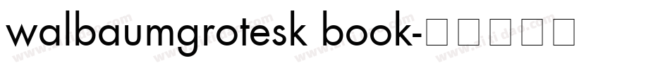 walbaumgrotesk book字体转换